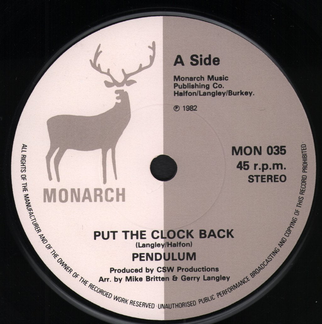Pendulum (80'S Band) - Put The Clock Back - 7 Inch