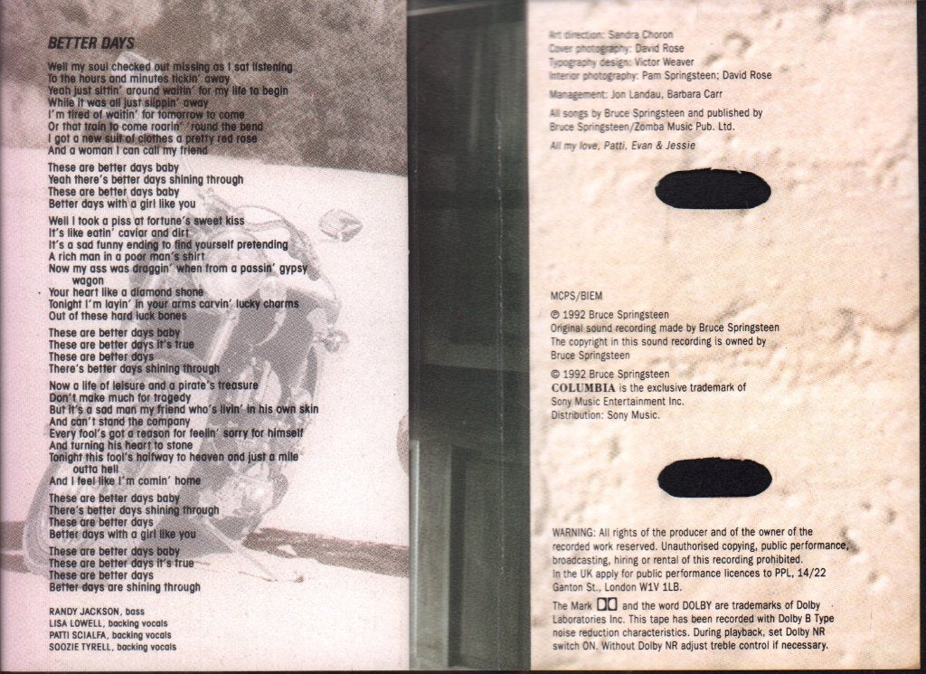 Bruce Springsteen - Lucky Town - Cassette