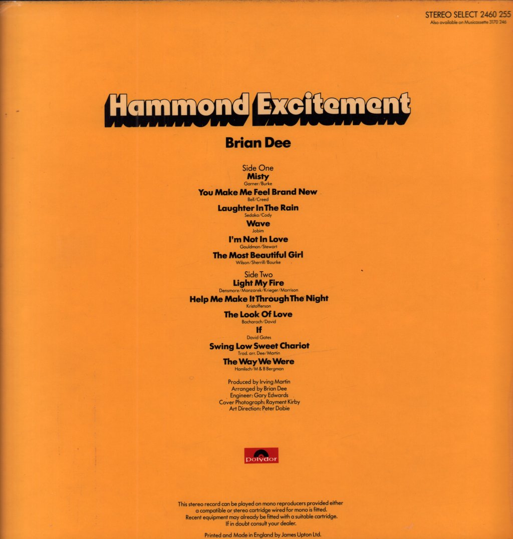 Brian Dee - Hammond Excitement - Lp