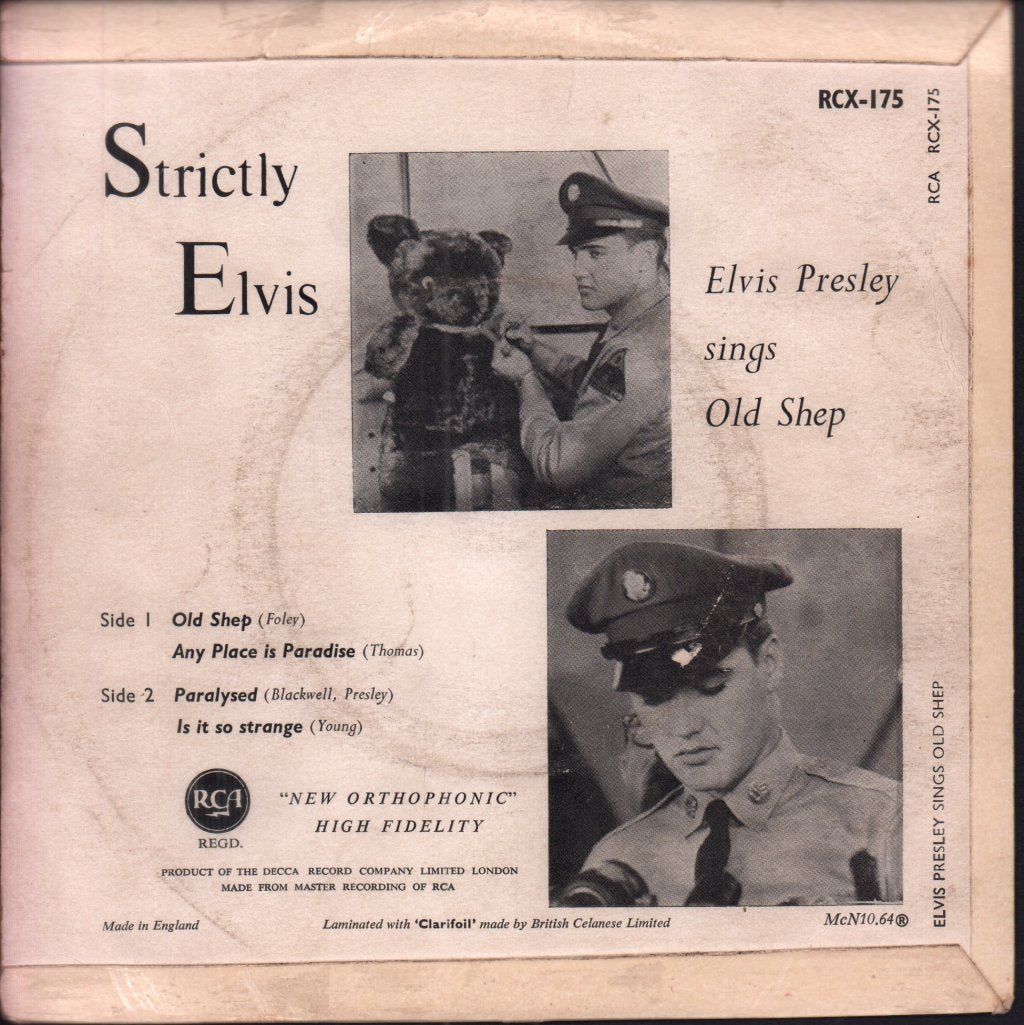 Elvis Presley - Strictly Elvis - 7 Inch
