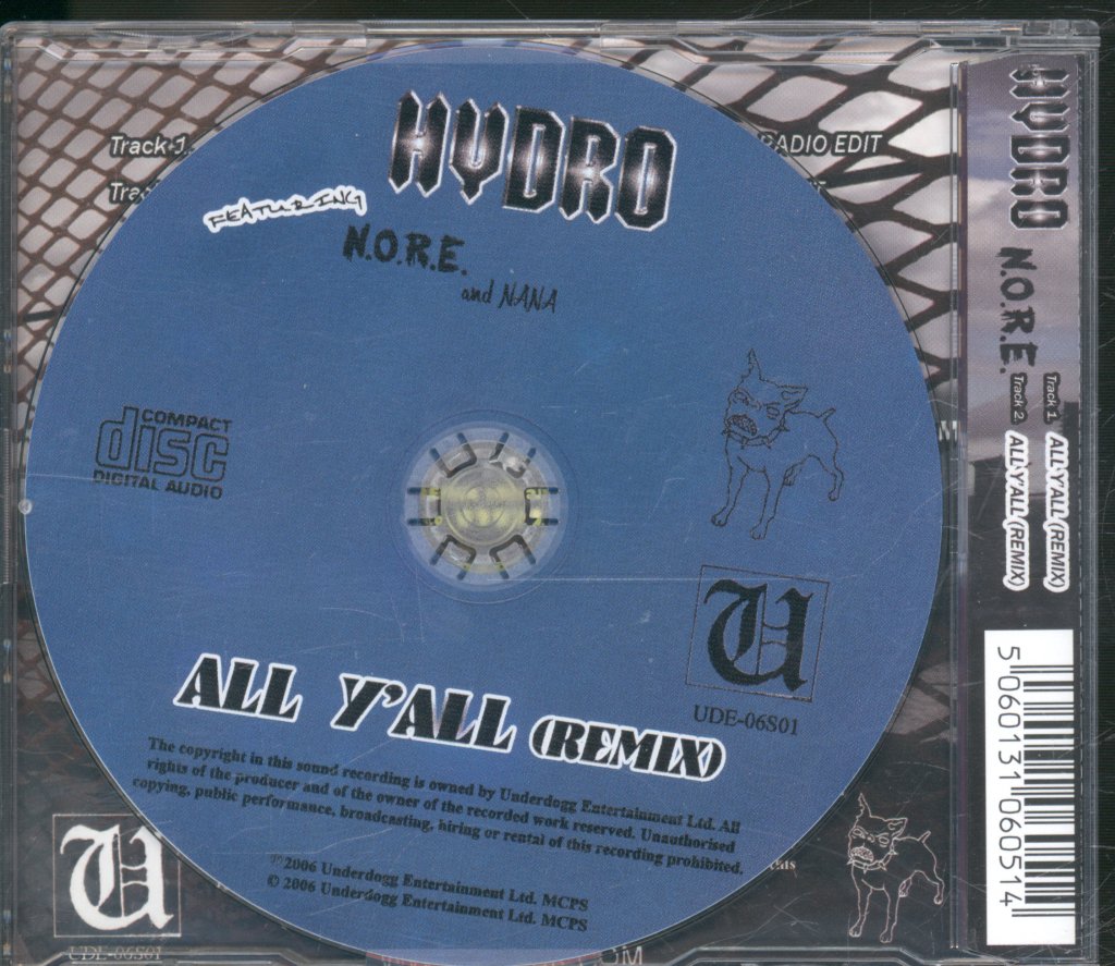 Hydro Featuring N.o.r.e. And Nana - All Y'all - Cd
