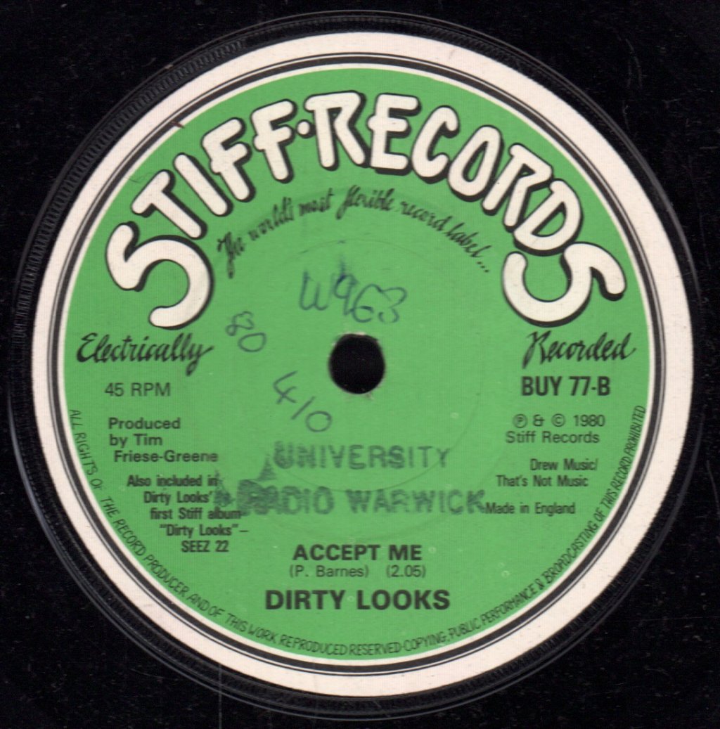 Dirty Looks (New Wave/Power Pop Group) - Let Go - 7 Inch