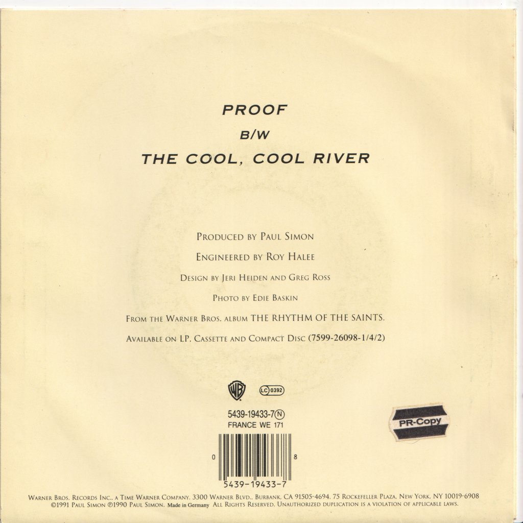 Paul Simon - Proof - 7 Inch