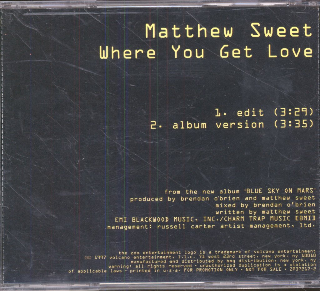 Matthew Sweet - Where You Get Love - Cd
