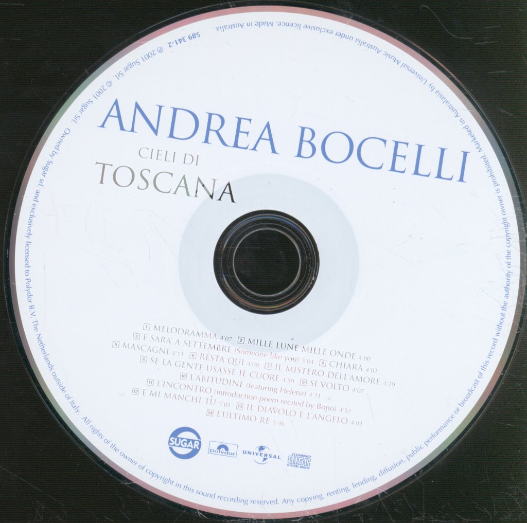 Andrea Bocelli - Cieli Di Toscana - Cd