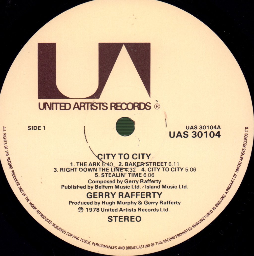 Gerry Rafferty - City To City - Lp
