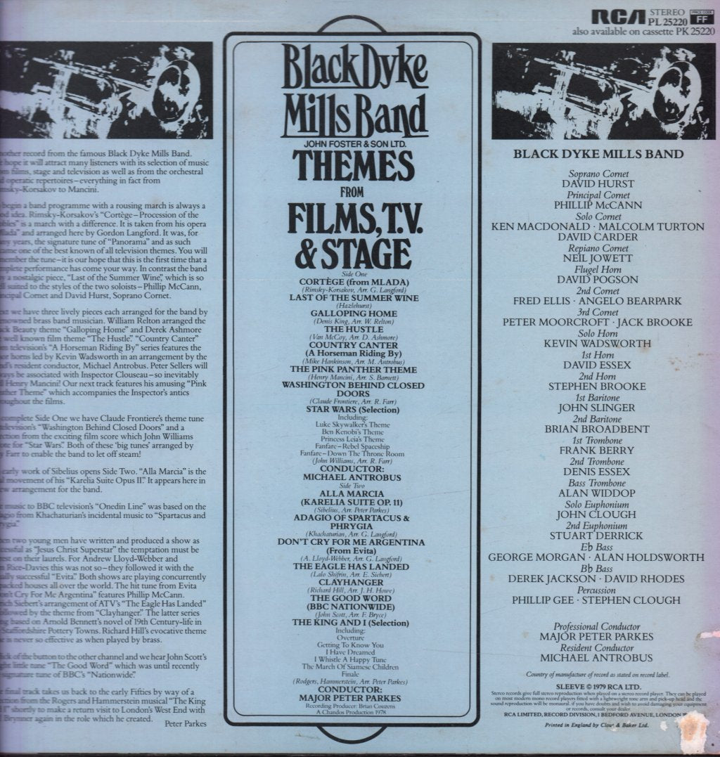 Black Dyke Mills Band - Themes From Films. TV And Stage - Lp