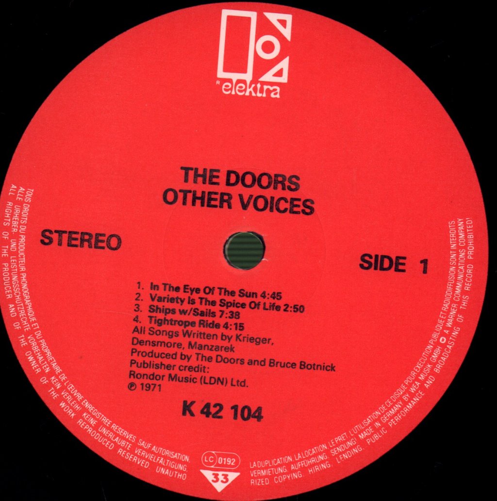 Doors - Other Voices - Lp