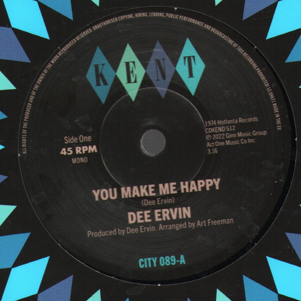 Dee Ervin - You Make Me Happy - 7 Inch