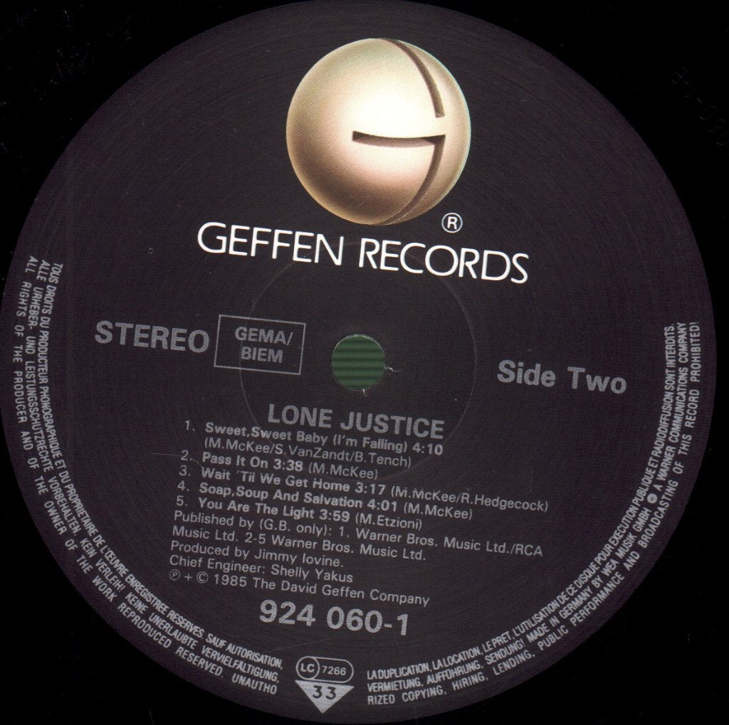 Lone Justice - Lone Justice - Lp