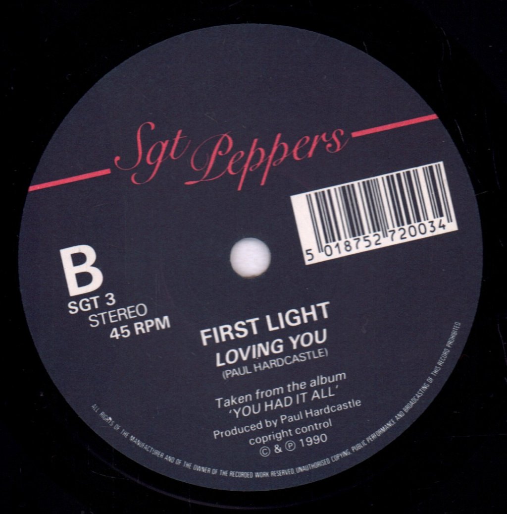 First Light (Dance) - Right Or Wrong - 7 Inch