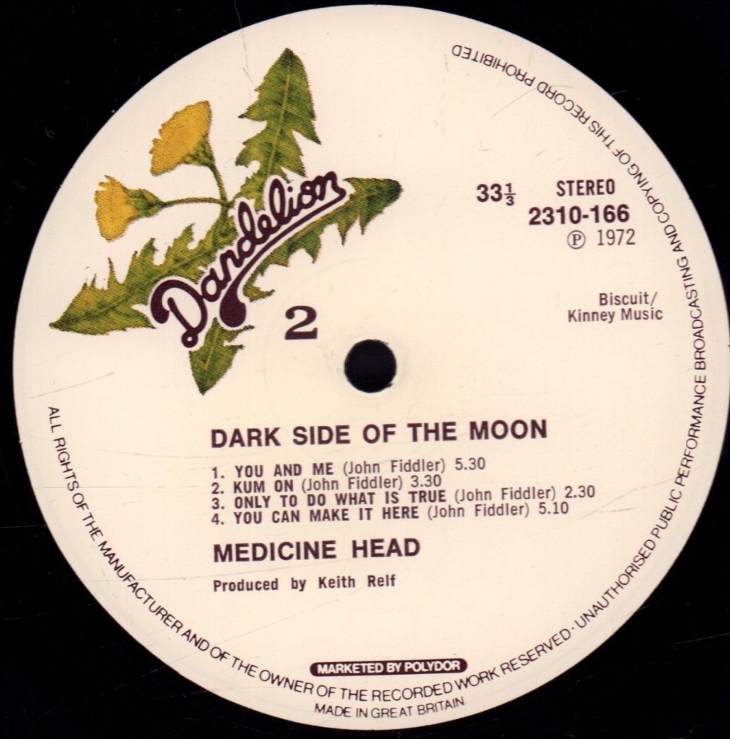 Medicine Head - Dark Side Of The Moon - Lp