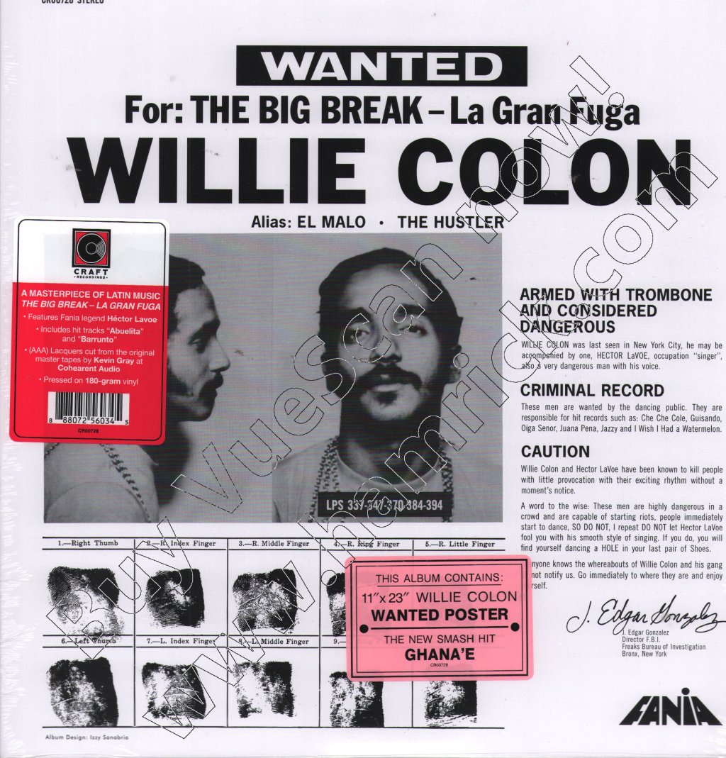 Willie Colon - La Gran Fuga (The Big Break) - Lp