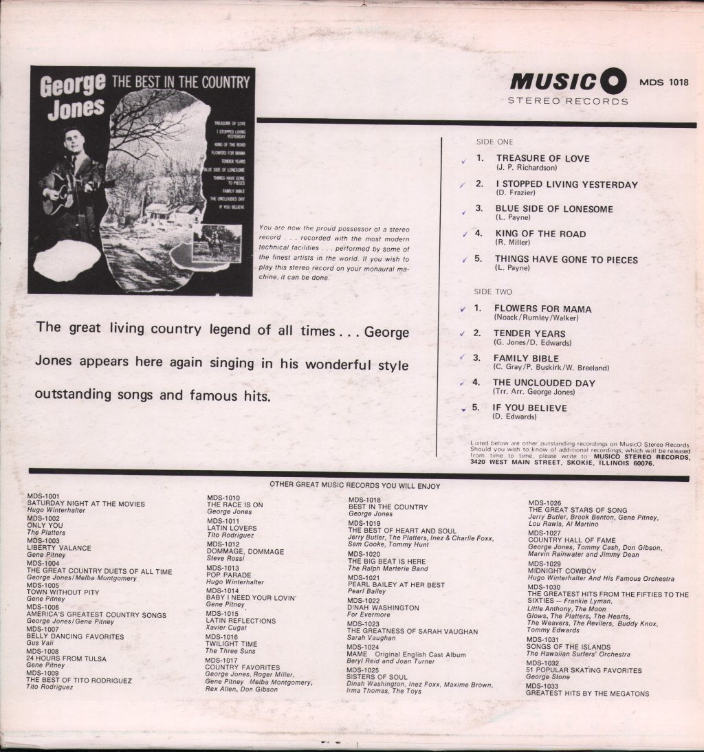 George Jones - Best In The Country - Lp