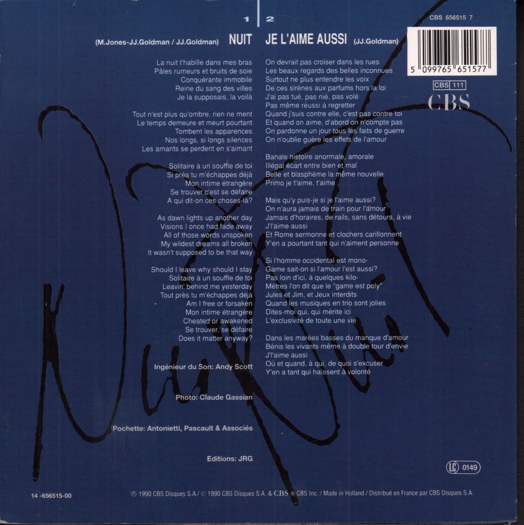 Fredericks Goldman Jones - Nuit - 7 Inch