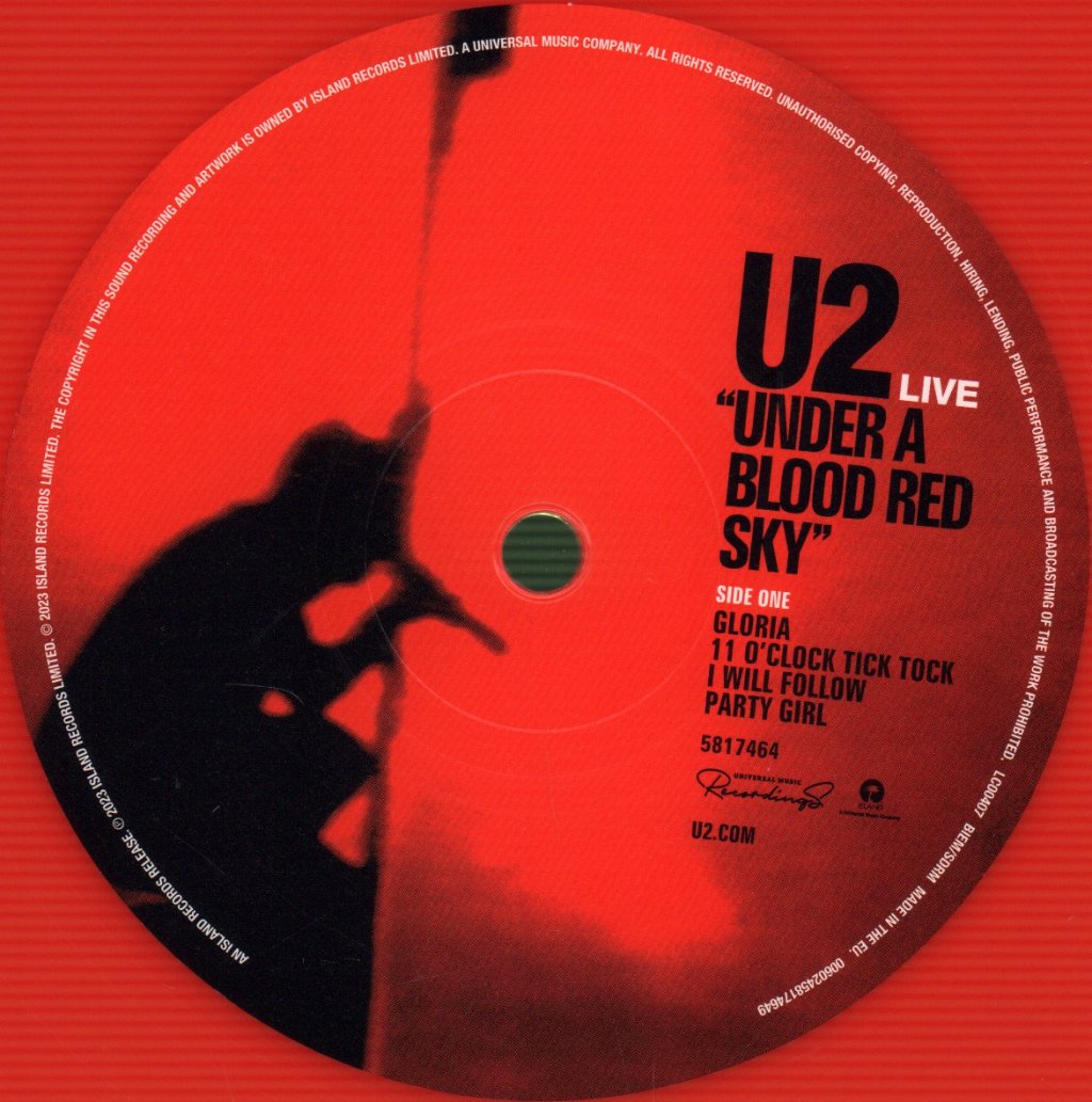 U2 - Live Under A Blood Red Sky - Lp