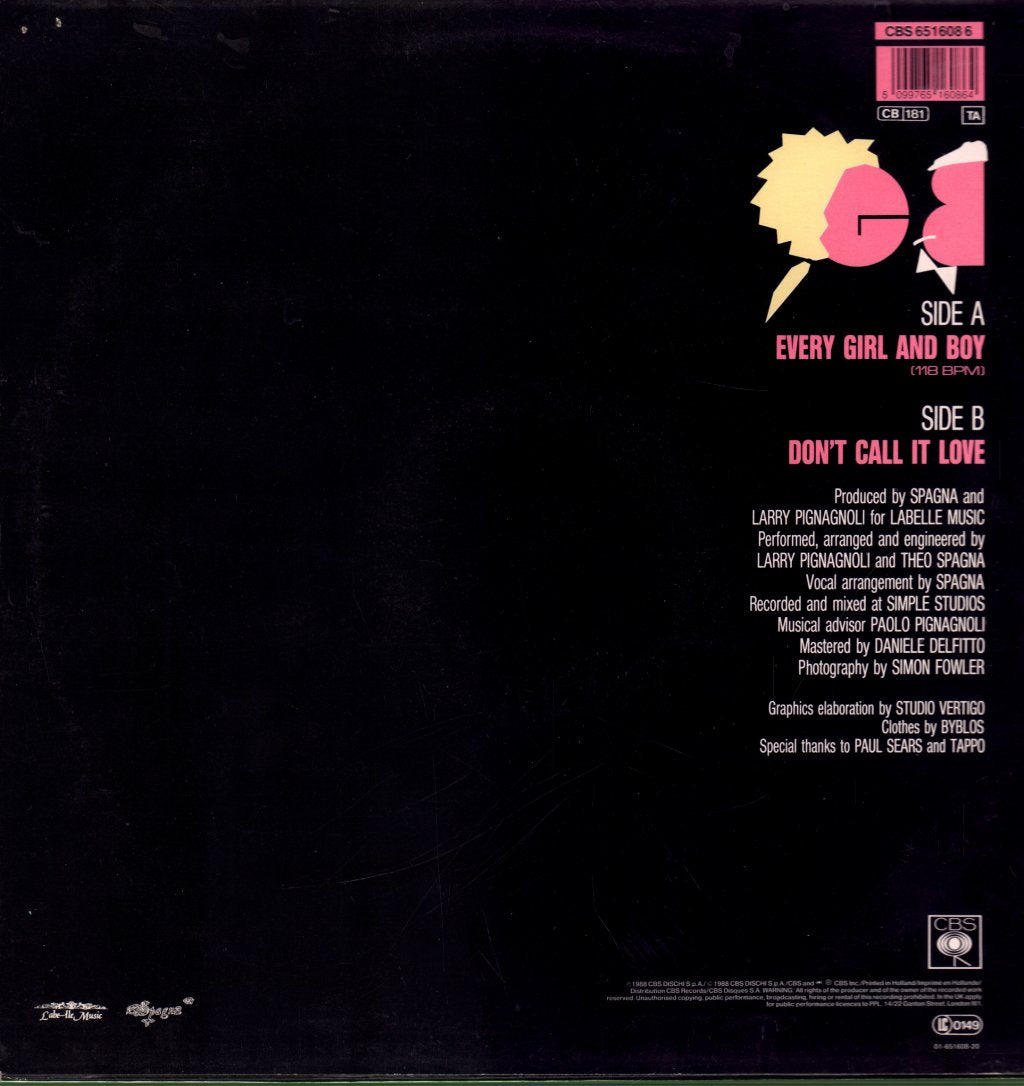 Spagna - Every Girl And Boy - 12 Inch