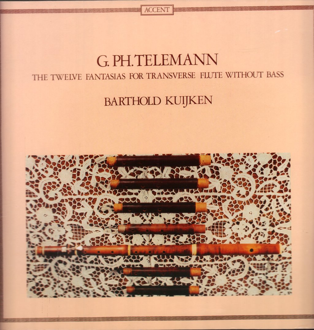 Barthold Kuijken - Telemann The Twelve Fantasias For Transverse Flute Without Bass - Lp