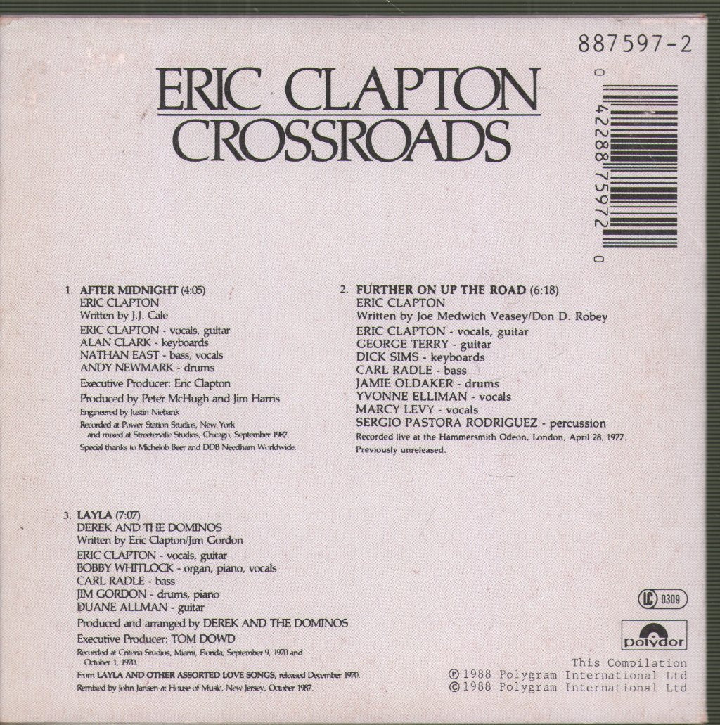 Eric Clapton - Crossroads Three Track Sampler - Cd