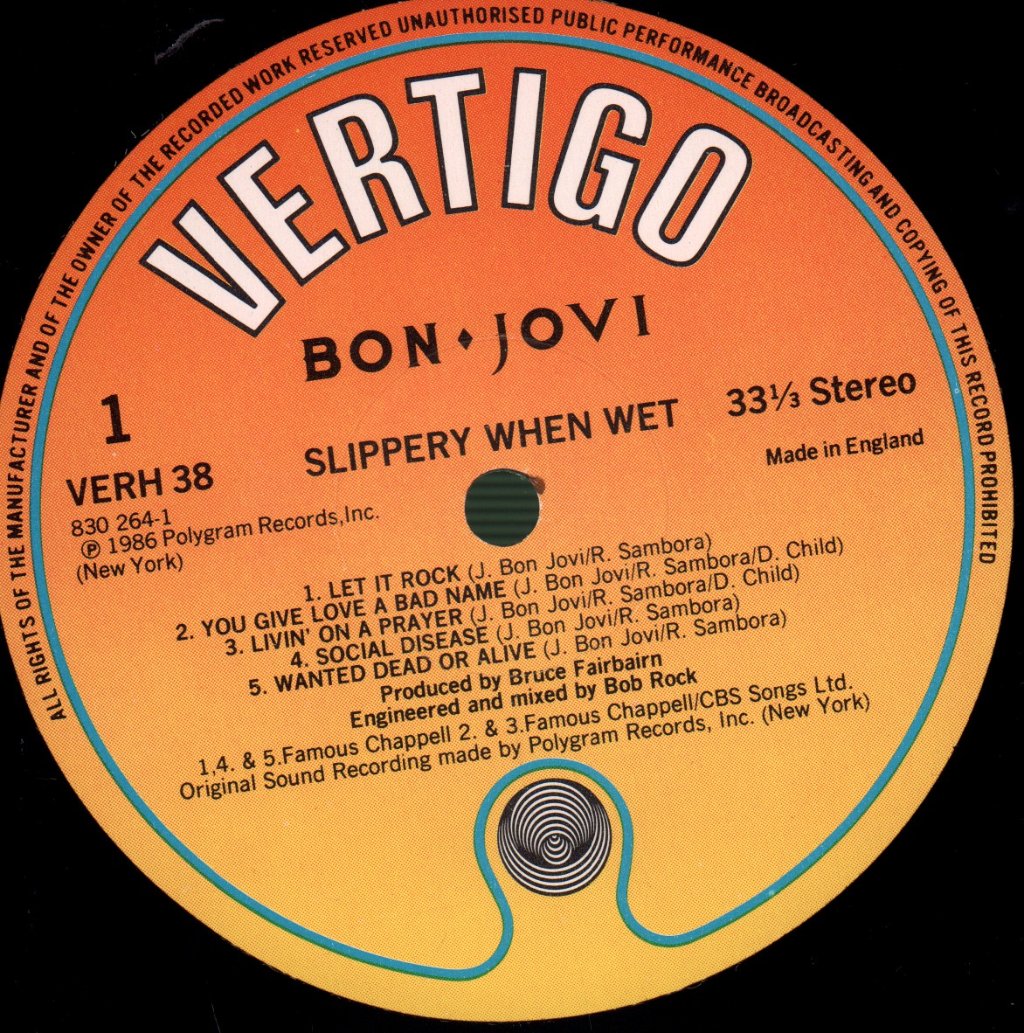 Bon Jovi - Slippery When Wet - Lp