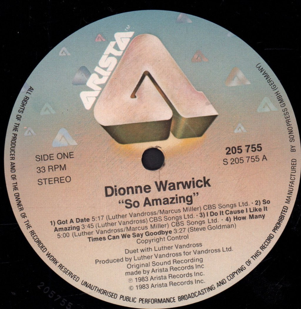 Dionne Warwick - So Amazing - Lp