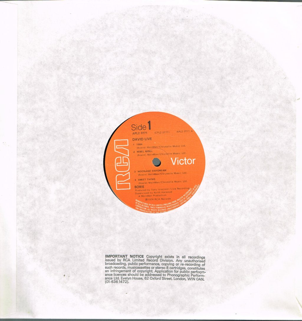 David Bowie - David Live - Double Lp