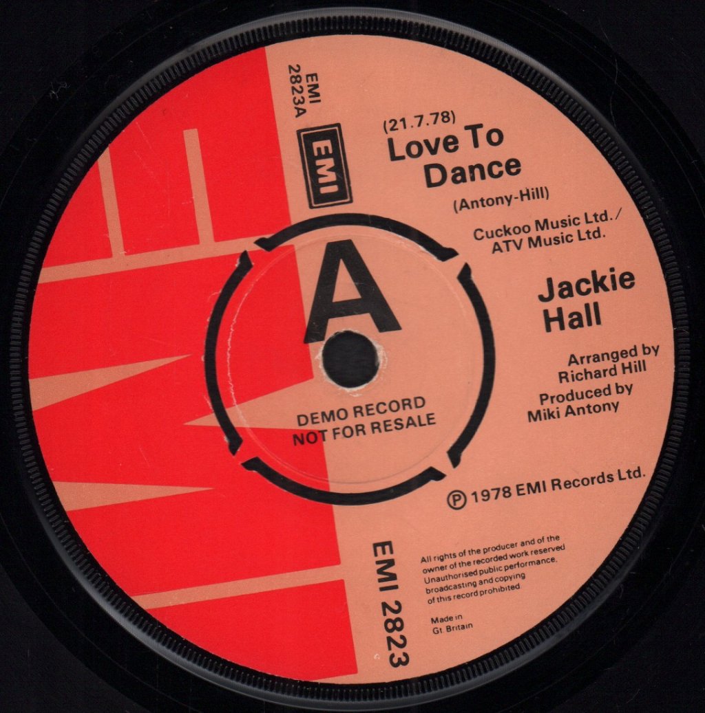 Jackie Hall - Love To Dance - 7 Inch