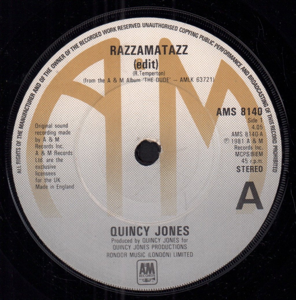 Quincy Jones - Razzamatazz - 7 Inch