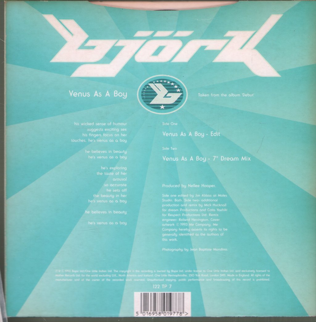 Björk - Venus As A Boy - 7 Inch