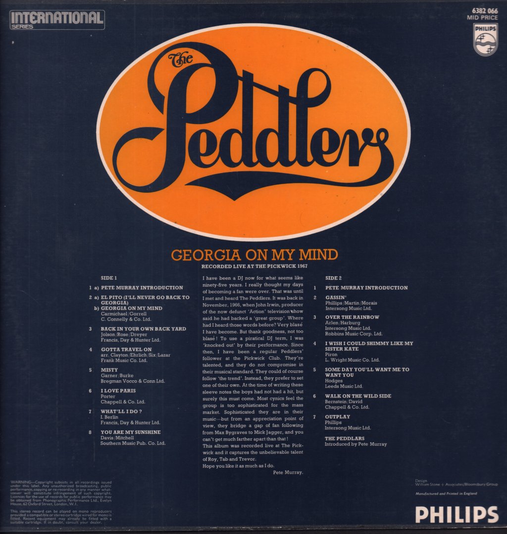 Peddlers - Georgia On My Mind - Lp