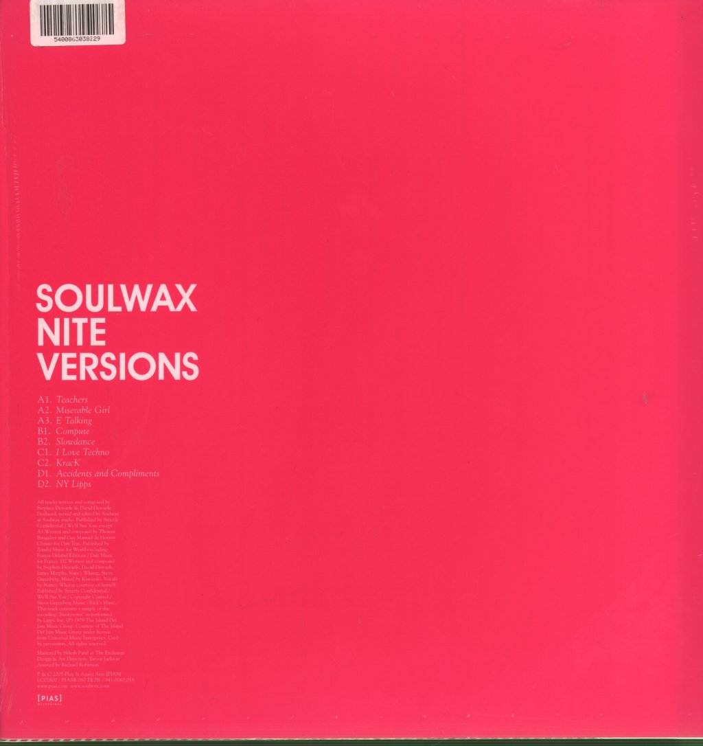Soulwax - Nite Versions - 12 Inch