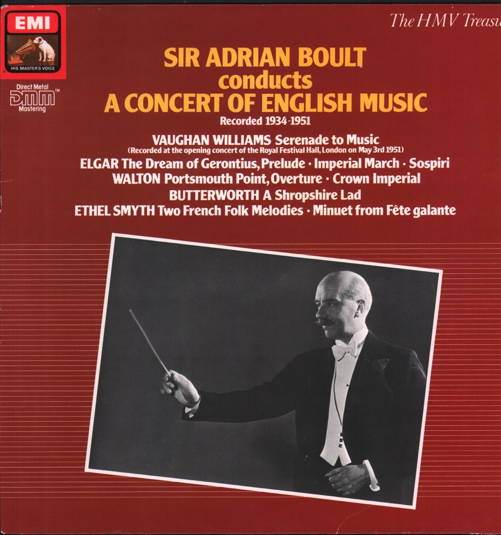 Sir Adrian Boult - Sir Adrian Boult Conducts A Concert of English Music - Lp