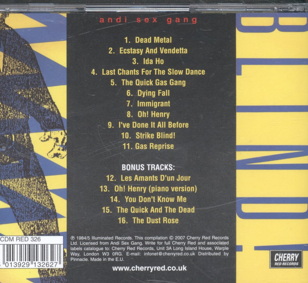 Andi Sex Gang - Blind - Cd