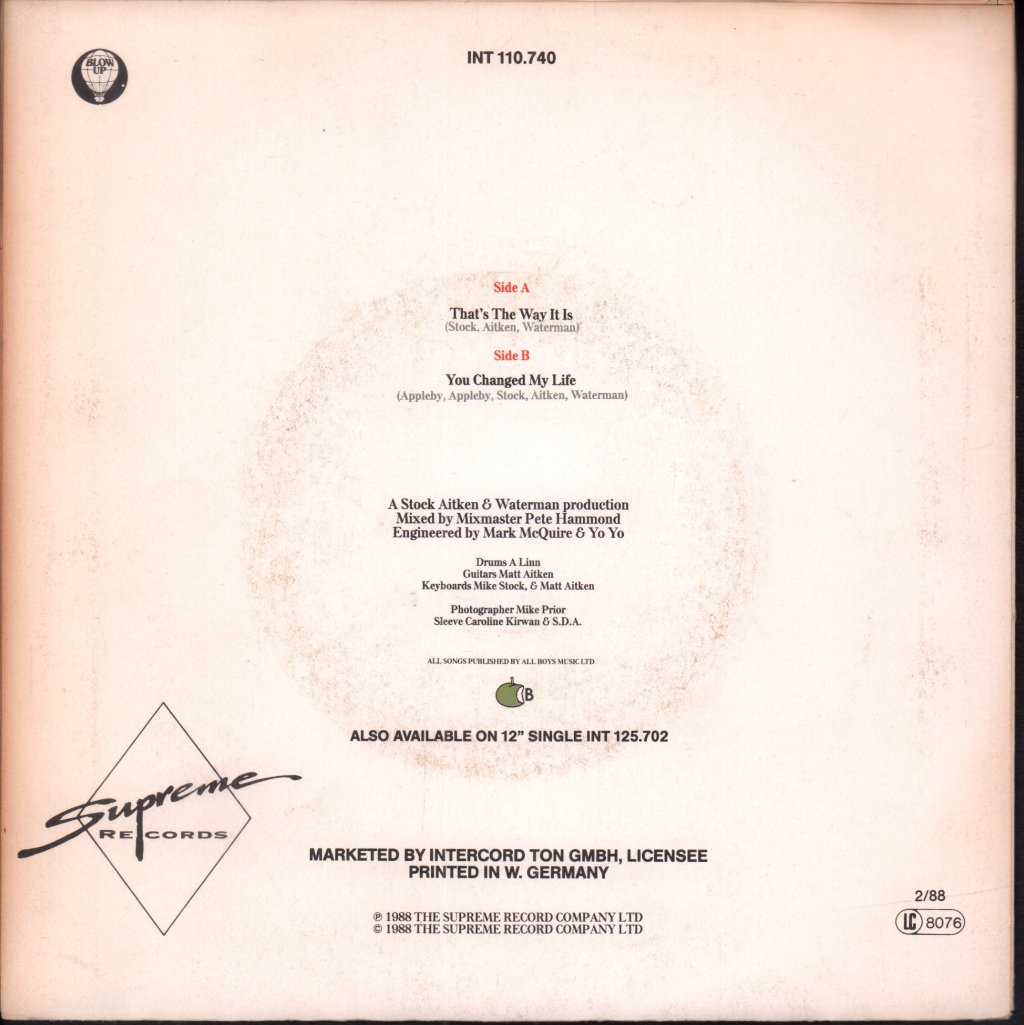 Mel And Kim - That's The Way It Is - 7 Inch
