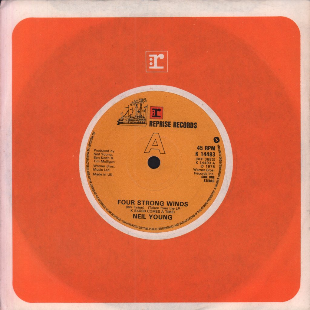 Neil Young - Four Strong Winds - 7 Inch
