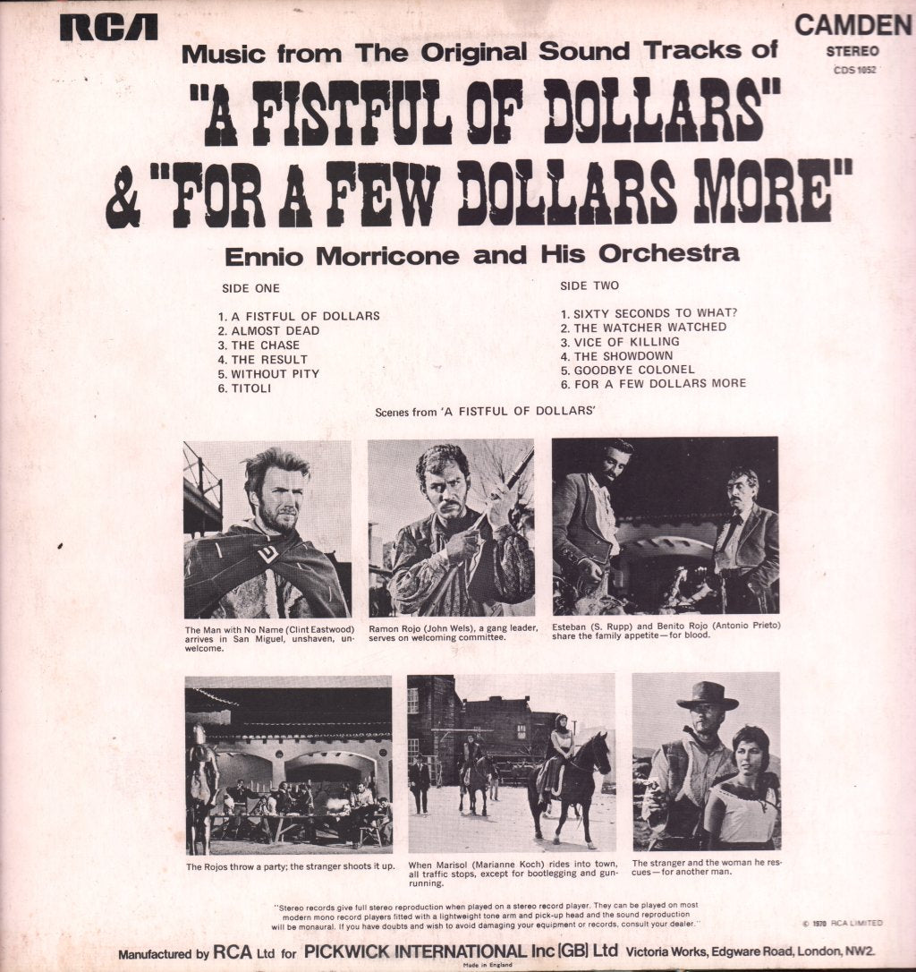 Ennio Morricone - A Fistful Of Dollars / For A Few Dollars More - Lp