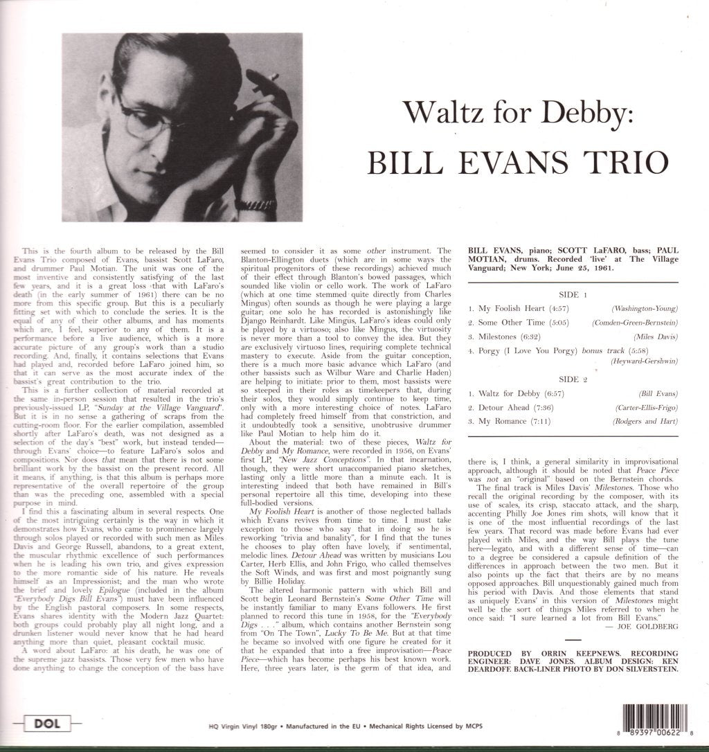 Bill Evans Trio - Waltz for Debby - Lp