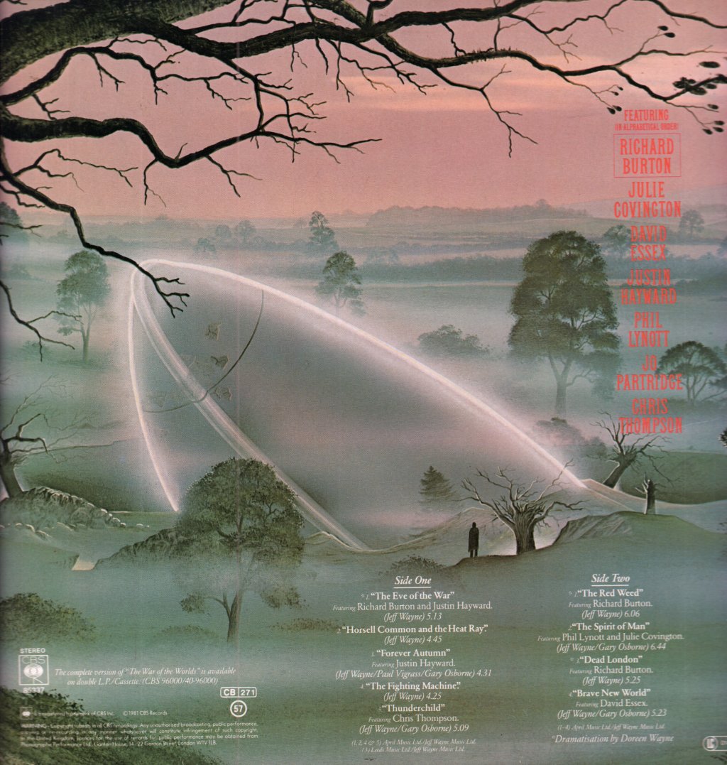 Jeff Wayne - War Of The Worlds - Lp