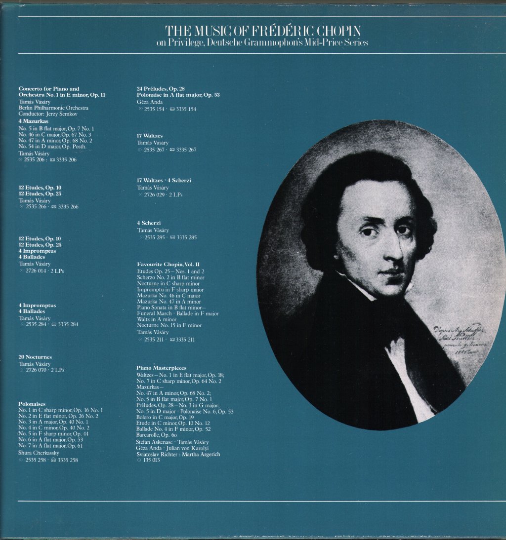 Tamas Vasary - Frederic Chopin - Waltzes - Etudes - Double Lp