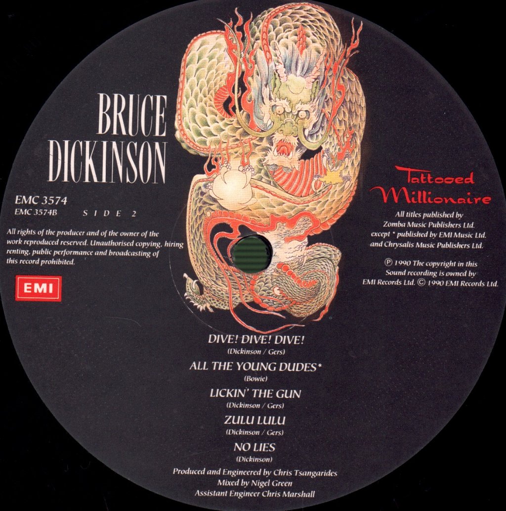 Bruce Dickinson - Tattooed Millionaire - Lp