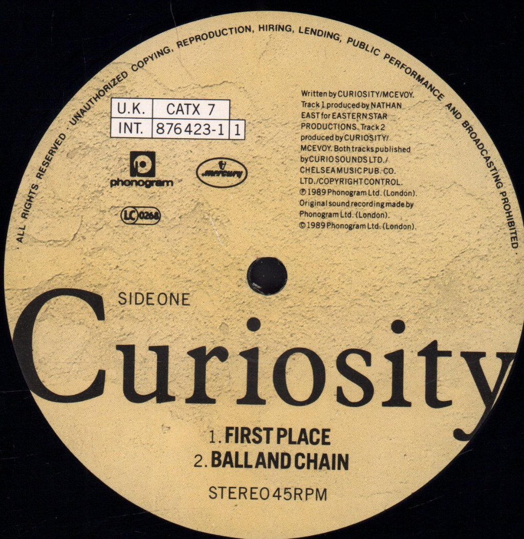 Curiosity Killed The Cat - First Place - 12 Inch
