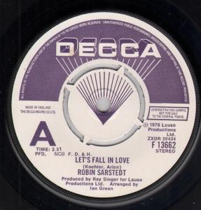 Robin Sarstedt - Let's Fall In Love - 7 Inch