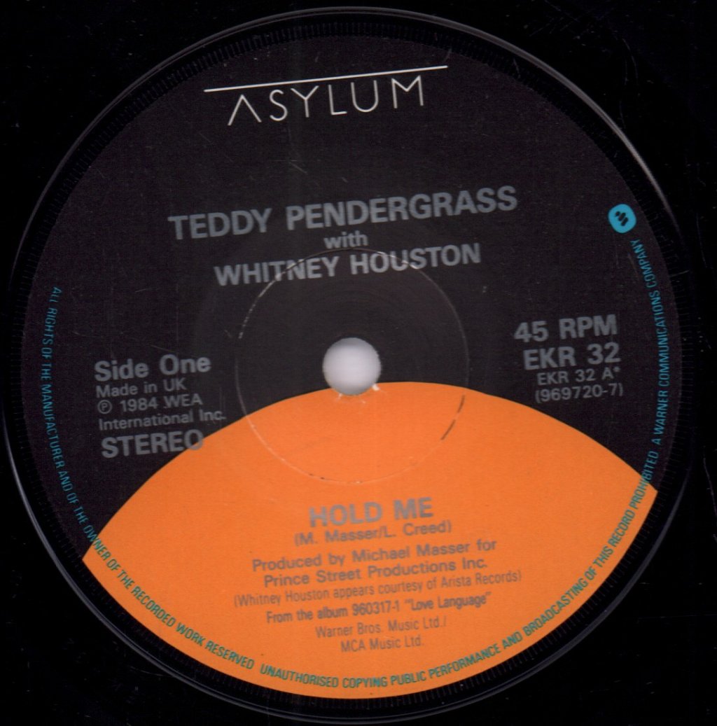 teddy pendergrass with whitney houston - Hold Me - 7 Inch