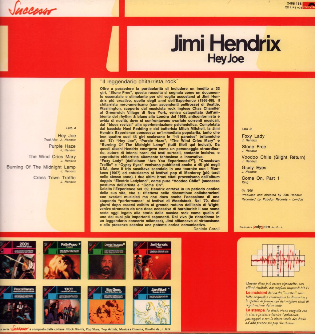 Jimi Hendrix - Hey Joe - Lp