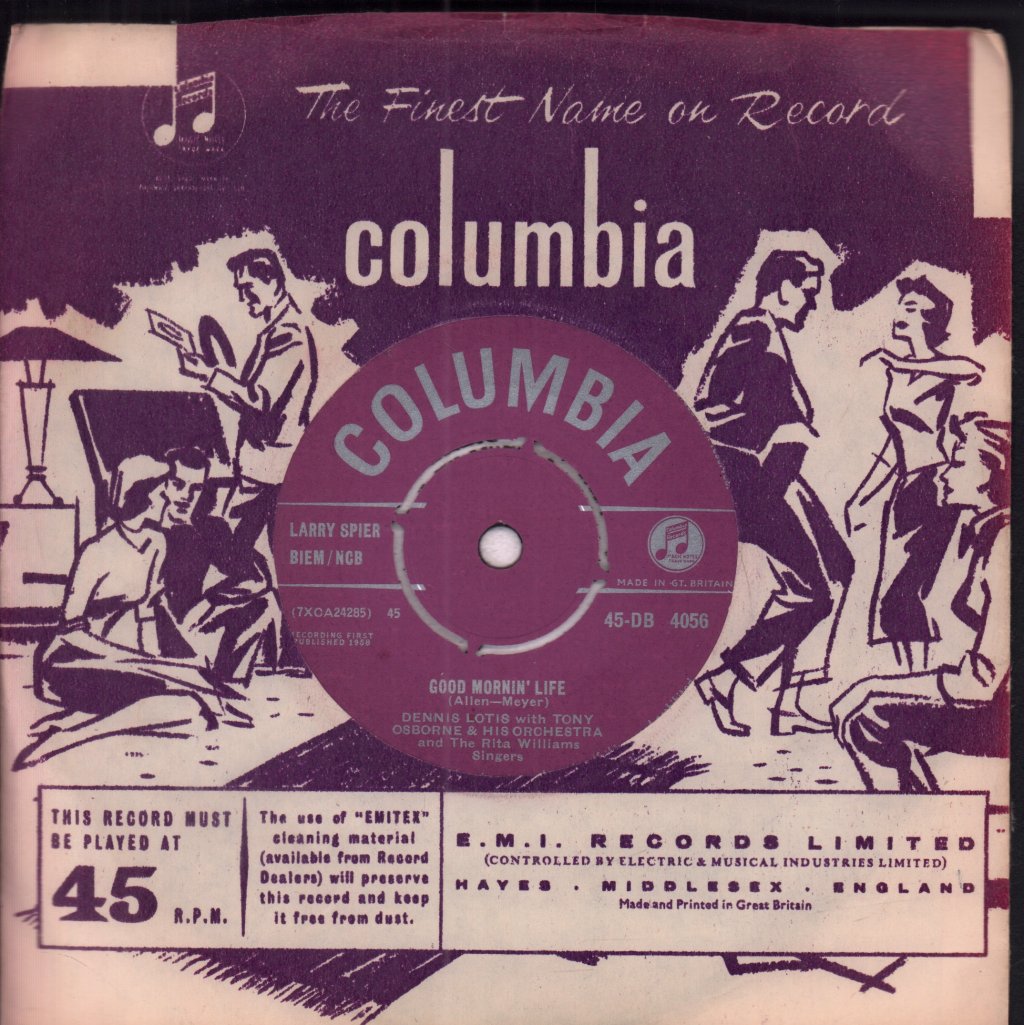 dennis lotis with tony osborne - Good Mornin' Life - 7 Inch