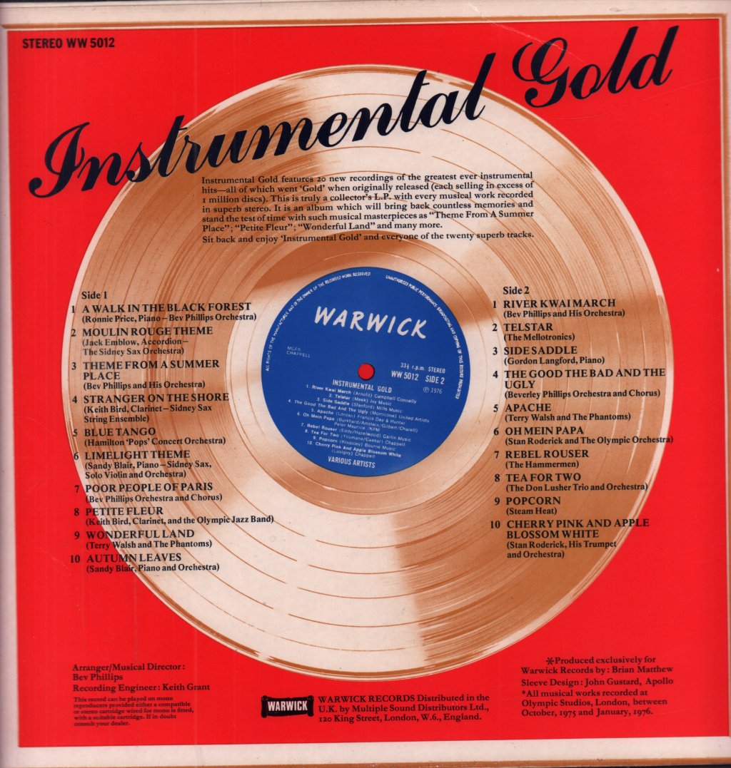 Various Artists - Instrumental Gold - Lp