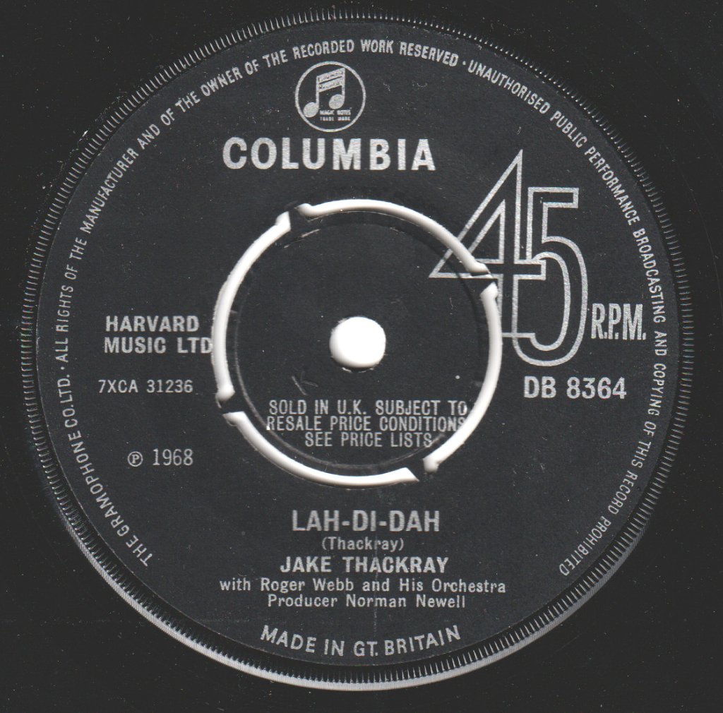 Jake Thackray - Lah-Di-Dah - 7 Inch