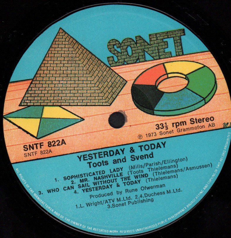 Toots And Svend - Yesterday And Today - Lp