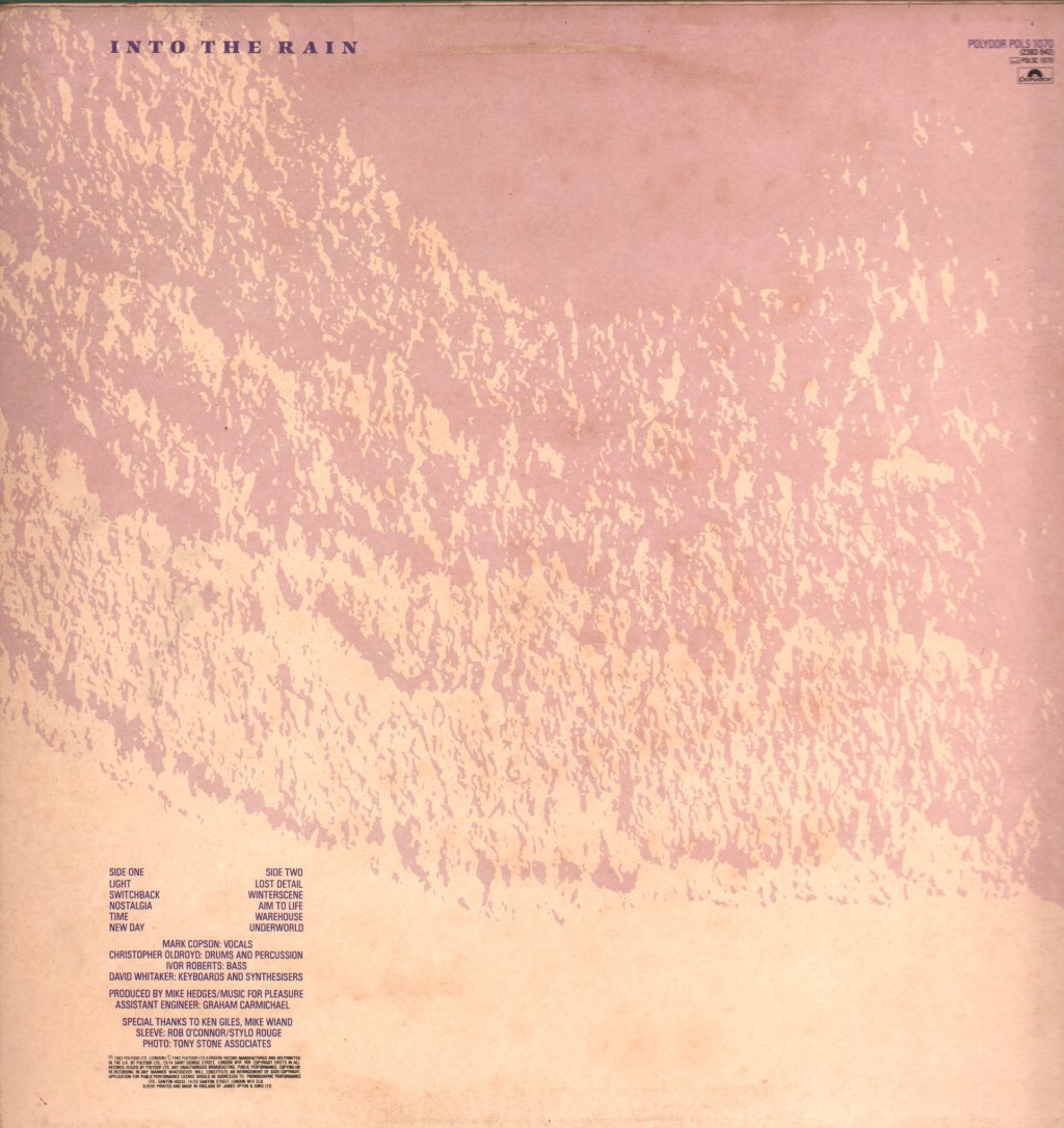 Music For Pleasure - Into The Rain - Lp