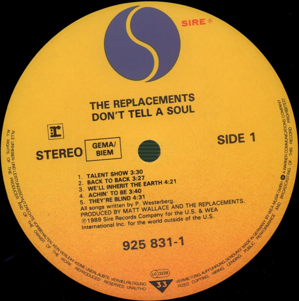 Replacements - Don't Tell A Soul - Lp